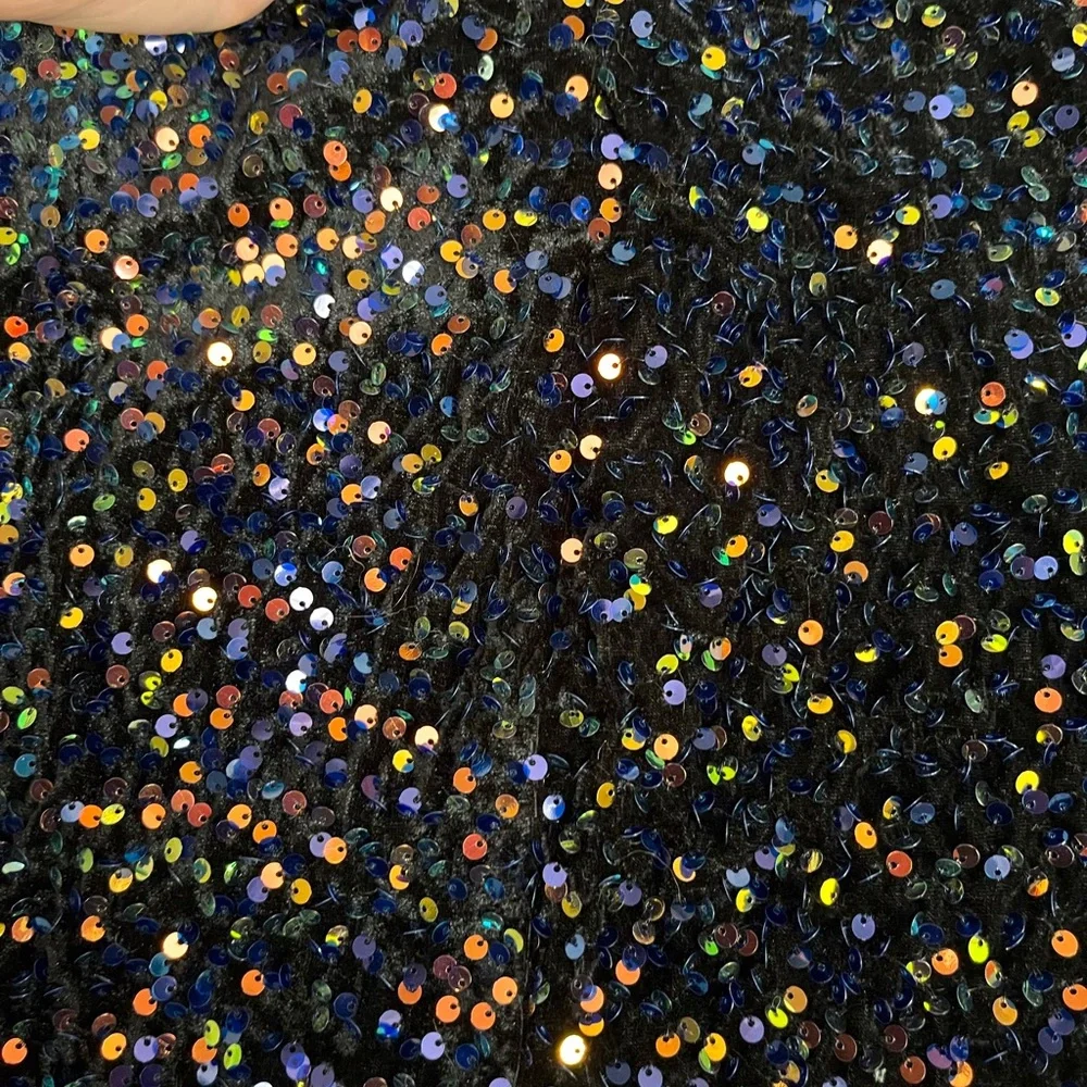 Sexy Black Sequin Mini Dress - Picture 6 of 9